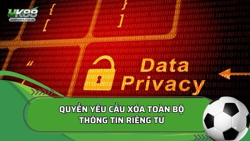 Quyền yêu cầu xóa toàn bộ thông tin riêng tư